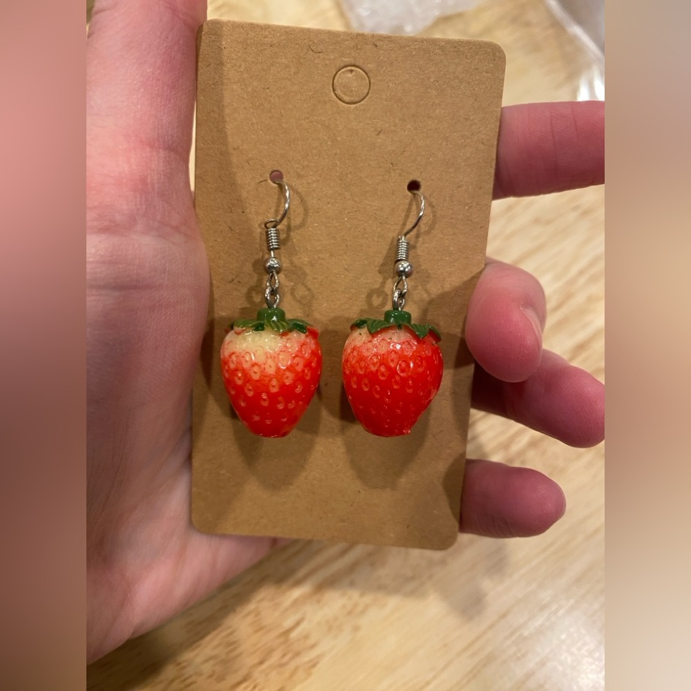 3/$10 Strawberry earrings